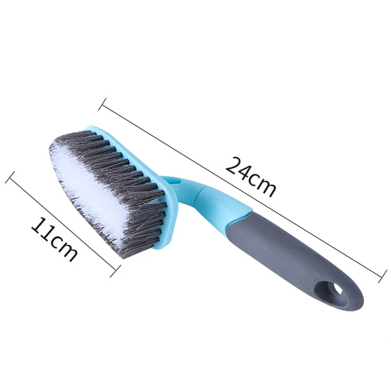 Rubber Coated Long Handle Ceramic Tile Brush Floor Cleaning Sweeping Brush Hard Bristled Cleaning Brush For Toilets