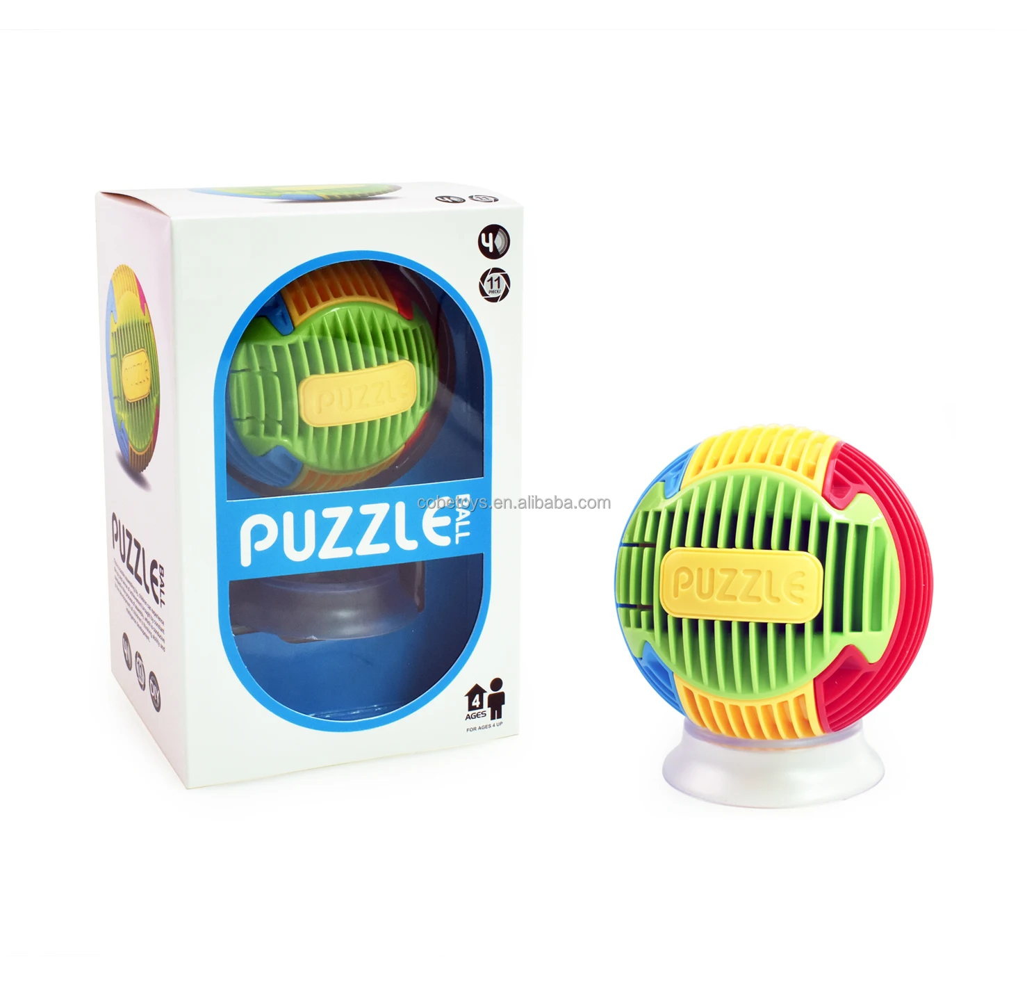 New Style Education Toy Kids Self Assemble Puzzle Maze Block Ball
