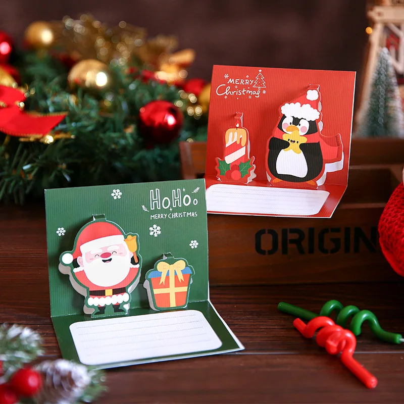 RR Donnelley Custom Design Printed 3D Christmas Pop Up Greeting Cards Festival New Year Card Winter Holiday Party Greeting Cards