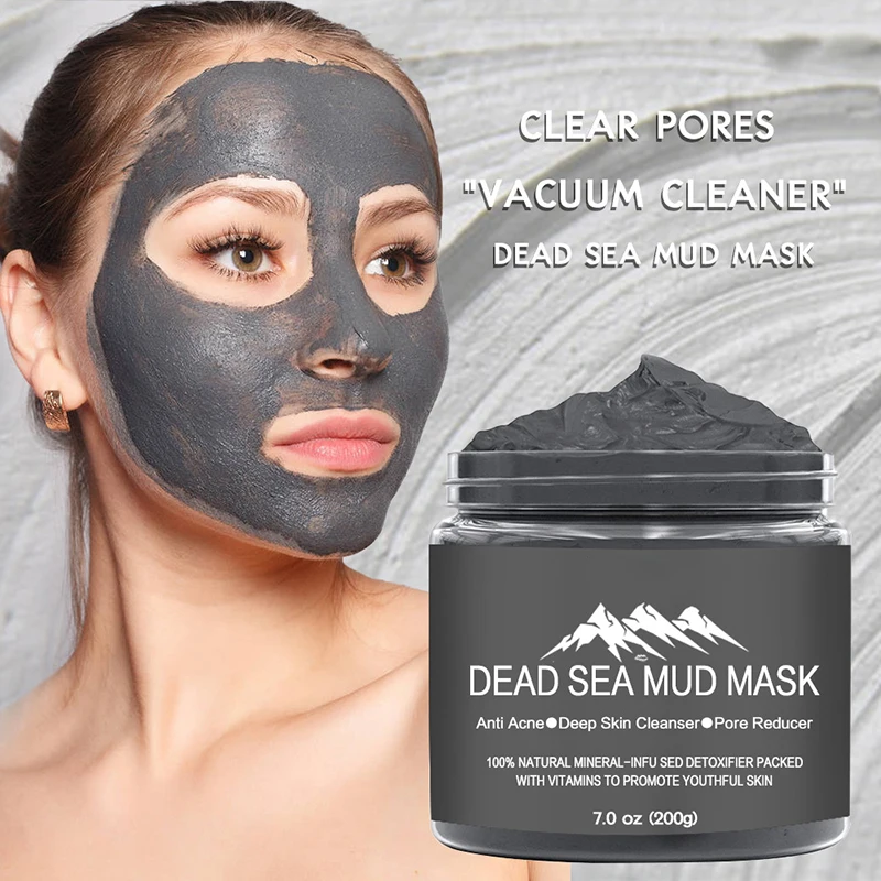 Wholesale 200g Face Skin Care Deep Cleansing Pore Reducer Anti Acne Dead Sea Mud Mask