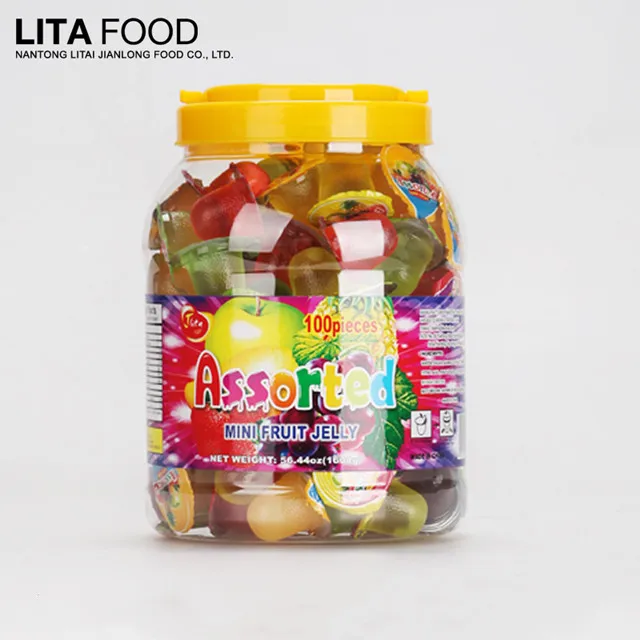 OEM Jelly candy 40pcs Round Jar  Fruit Jelly Pudding Cup for Kids