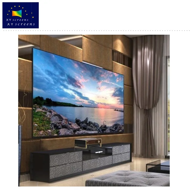 XY screen 120 '4k alr  ust  projector  fixed curved frame projector screen