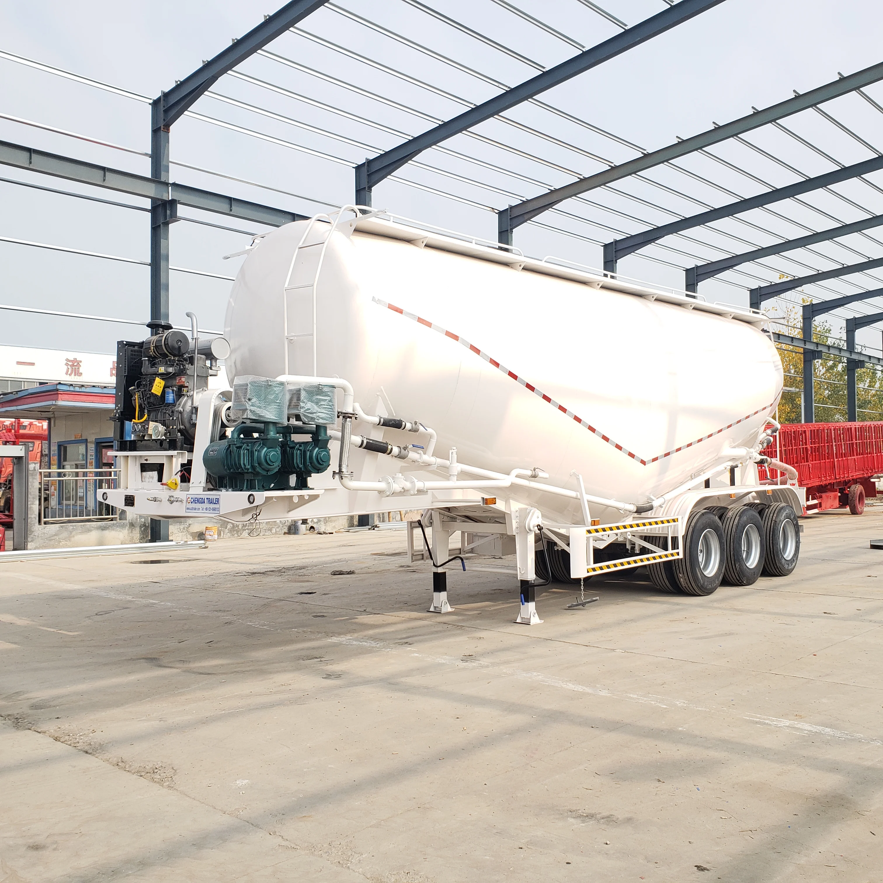 Chinese 20 CBM 4Axles Bulk Cement Semi Trailer 50Ton 30T Bulker Cement Truck Trailer