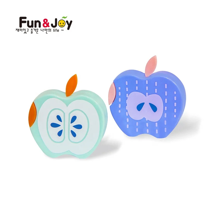 
Custom apple shape tape measure 1.5mm ABS retractable tape measure student measuring tool 