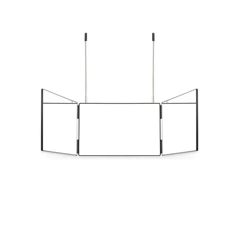 hot selling Self cut shaving mirror with hook 3 way 360 degree angle self hair cut mirror