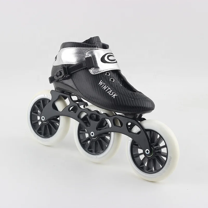 profession speed inline skates 4 wheels full carbon fiber competition 3 wheels roller skate shoes 125mm 110mm 100mm 90mm