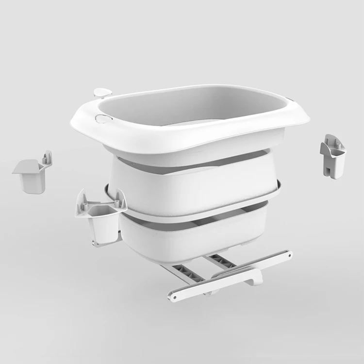 Низкая цена, детская складная ванна, детская пластиковая Портативная Складная Ванна для новорожденных