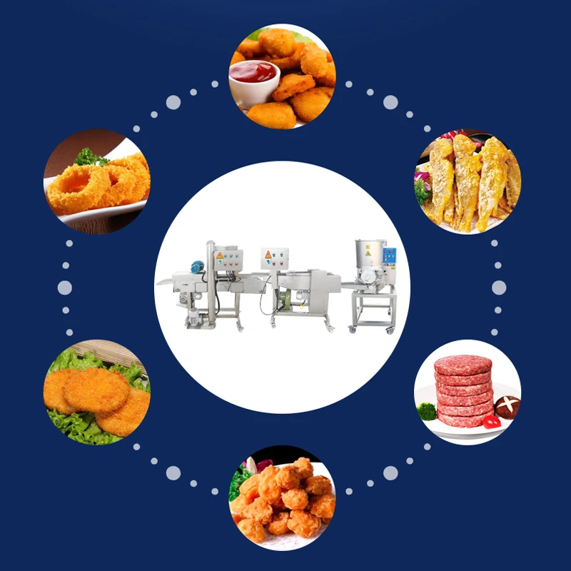 TCA industrial fried onion production line onion rings production line burger patty production line