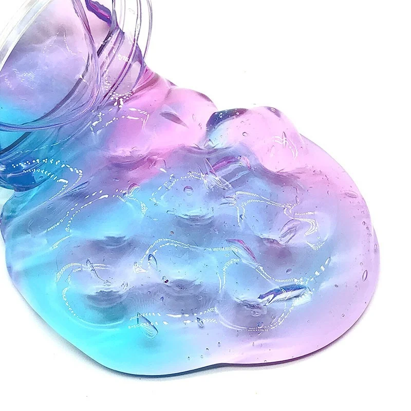 Antistress Clear Fluffy Slime Kit Foam Putty Plasticine Cloud Slime Clay Educational Toys Diy Color Transparent Slime Glue Toys