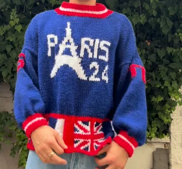 2024 Paris Olympci Sweater Custom LOGO Men Sweater Jacquard pullover knitwear winter knitted designer custom knit sweater
