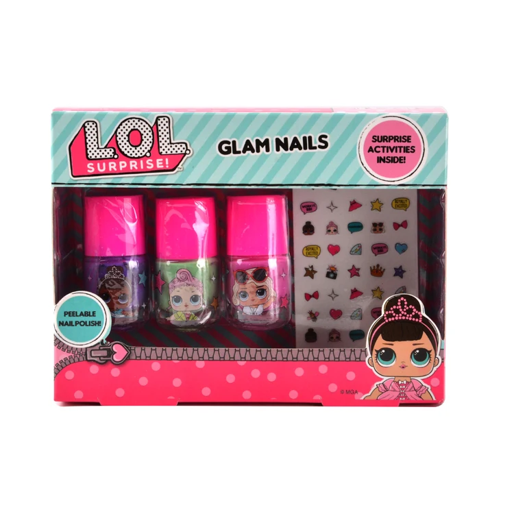 
3pcs nail polish Superior Quality Kids Makeup Sets For Girl Small nail polish set 