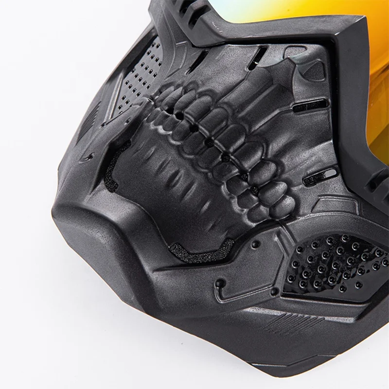 Detachable Full Face Skeleton Bike Goggles Masks Sports and Outdoor Activity Eyewear for Cycling Skiing and Motorcycle Riding