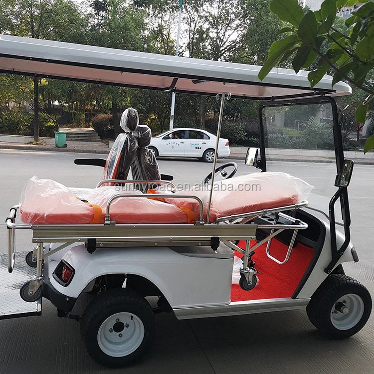 2 seater electric power electric ambulance medical customize golf cart with bed
