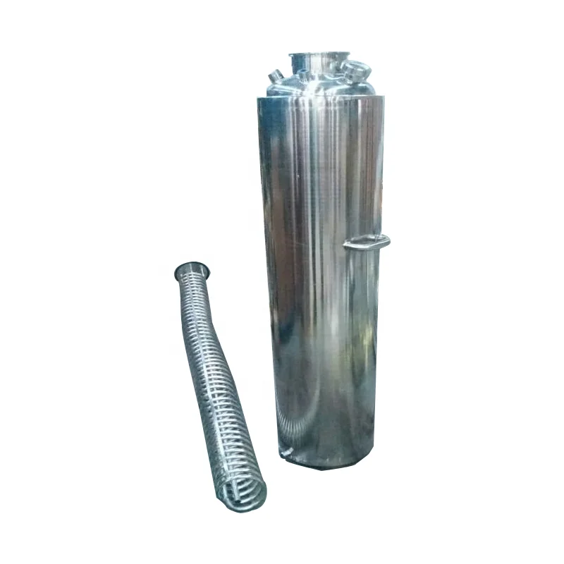 Баки для сольвентных растворителей с покрытием из нержавеющей стали, 25-200 фунтов, с конденсационной катушкой и Dip-трубкой для комплекта BHO Extractor