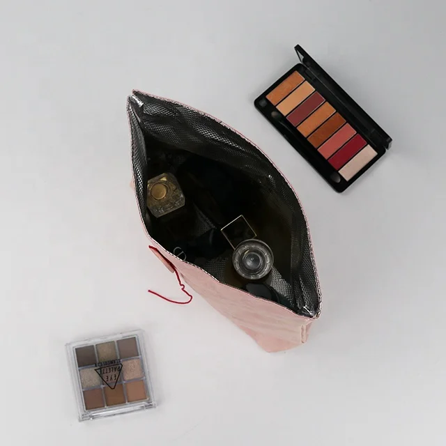 OEM Cosmetic Storage Pouch Waterproof Makeup Tyvek Pink Custom Toiletry Bag