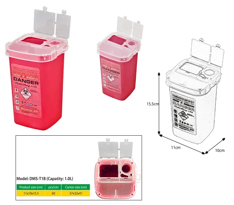 Shira Wholesale Disposal Sharp Containers Medical Waste Box Container