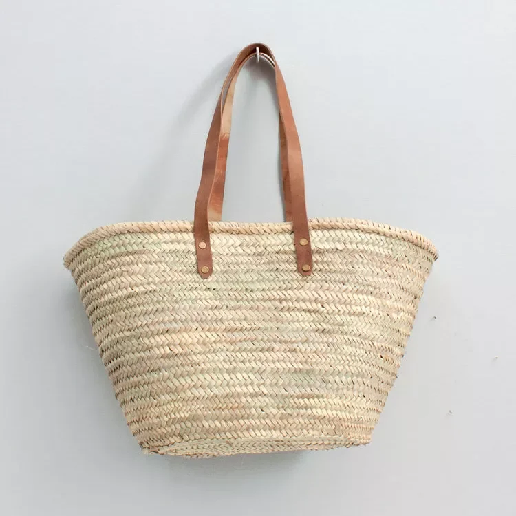Ladies shoulder Hand Bags Fashion Popular Woven Handbags Girls Shopping French Straw Basket Beach Bag