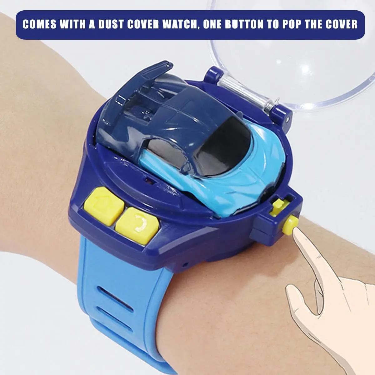 Mini Remote Control 2.4 GHz Cute Wrist Racing Tiktok Watch Car Toys,USB Charging Cartoon RC Small Car Gift for Boys and Girls