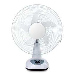 14 INCH 9 Speeds 6V Electric Charging AC/DC Solar Desk Fan With LED Light Rechargeable Table Fan