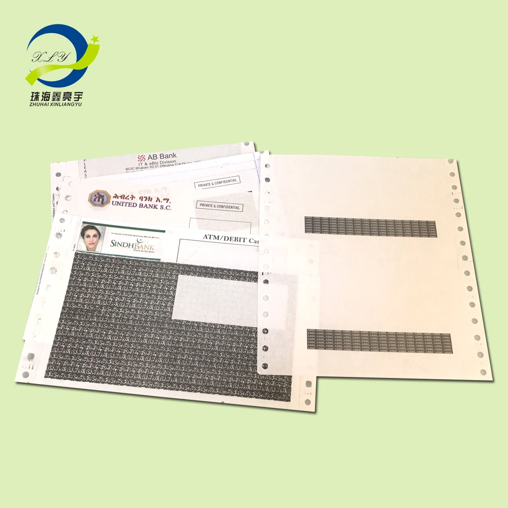 Made in china OEM color Secret envelope Three ply copy pin thermal paper envelope  2ply 3ply 4ply pin mailer printing