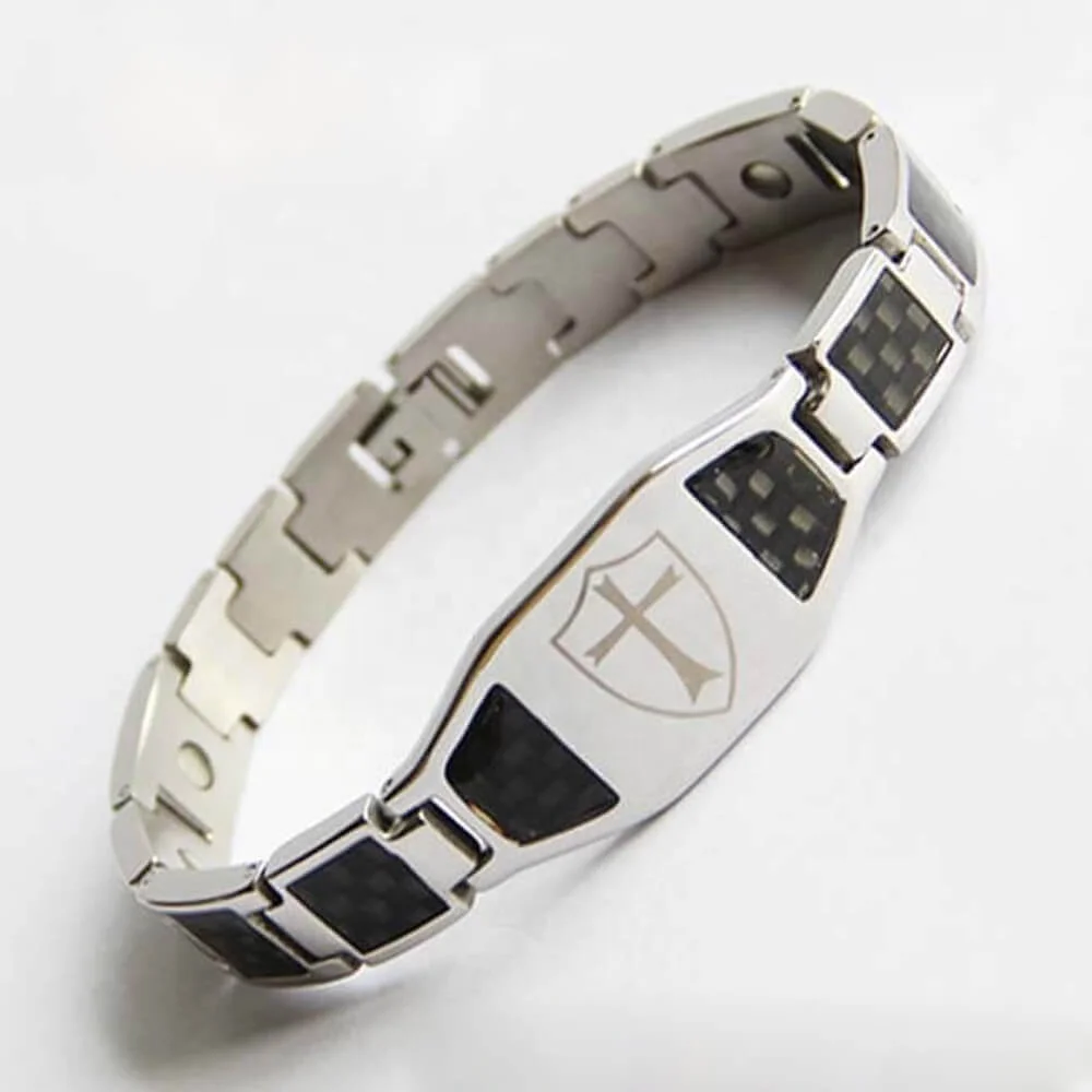 BioMagnetic Jewelry  Cross 3000Gauss Neodymium Magnet Mens Magnetic Bracelets for Arthritis