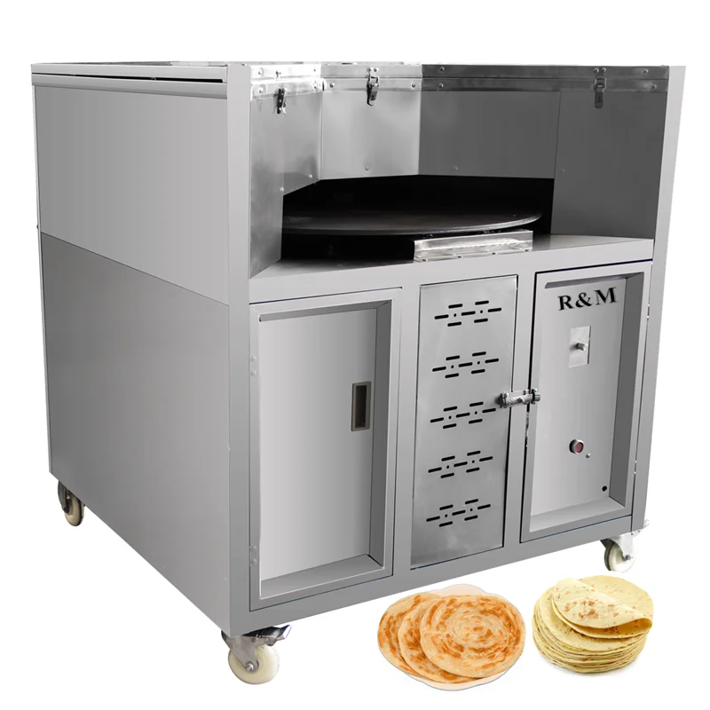 High Quality Commercial Gas Pizza Naan Small Tandoori Lebanese Manakish Pita Bread Auto Rotation Bred Naan Baking Oven For Sale