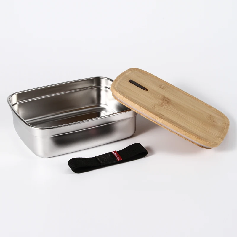Factory Direct Sale bamboo Container Storage Tiffin  Wholesale Stainless steel bento Lunch Box set audlts
