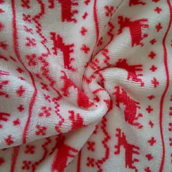 100 polyester comfortable soft deer printed double-sided flannel fleece fabric for
