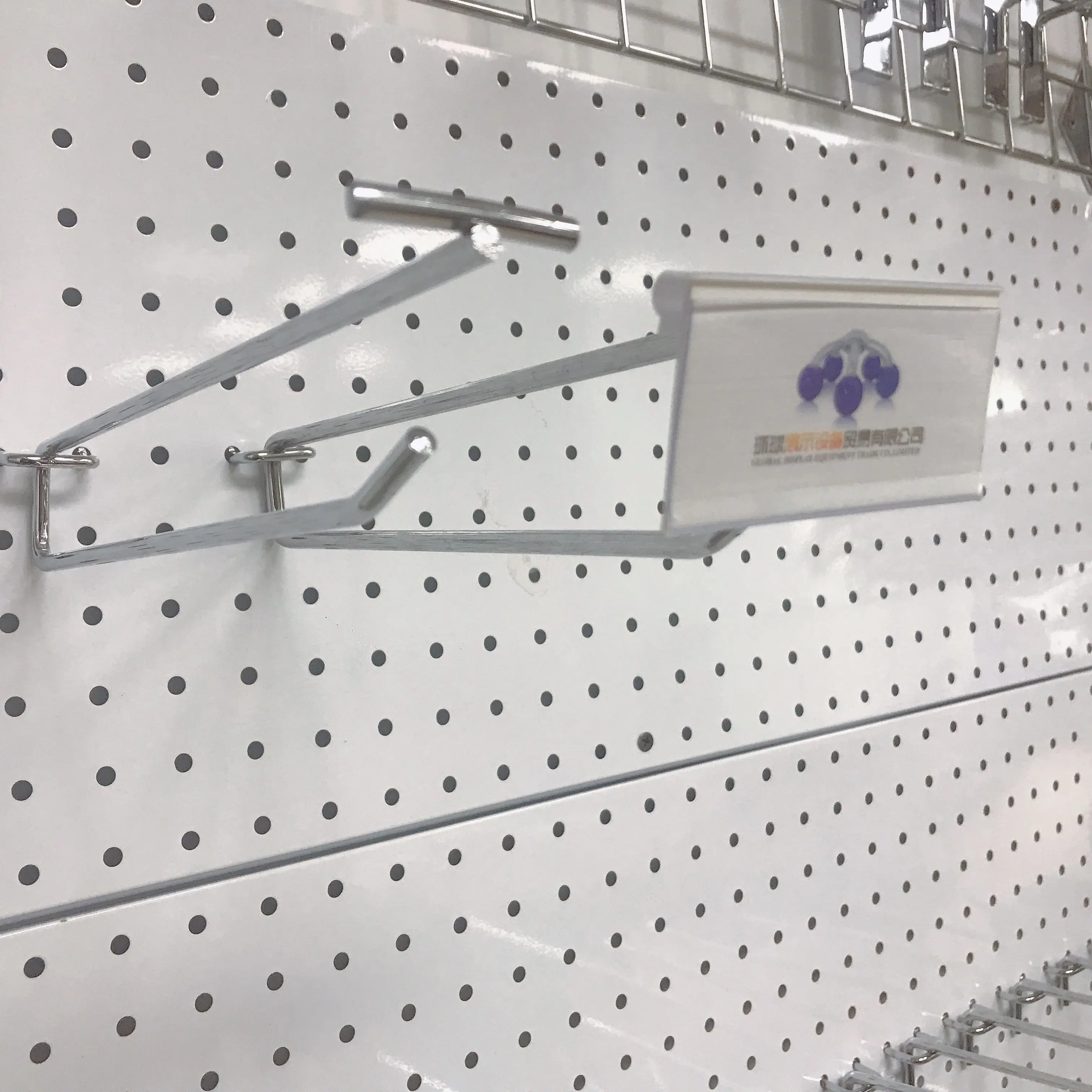 Hot sale Supermarket iron hook metal double prong pegboard hook