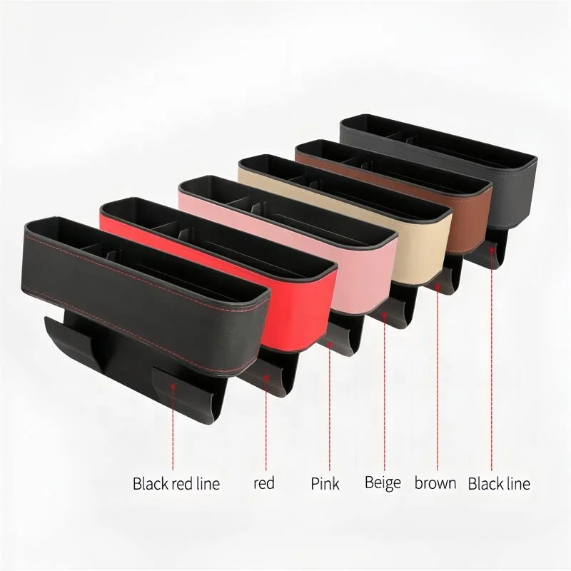 Updated Car Seat Gap Filler Universal Car Armrest Box Storage  ABS PU Leather hot selling car accessories