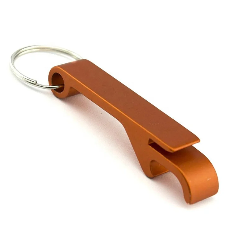 Aluminum bulk keychain small wine key chain beer bottle opener