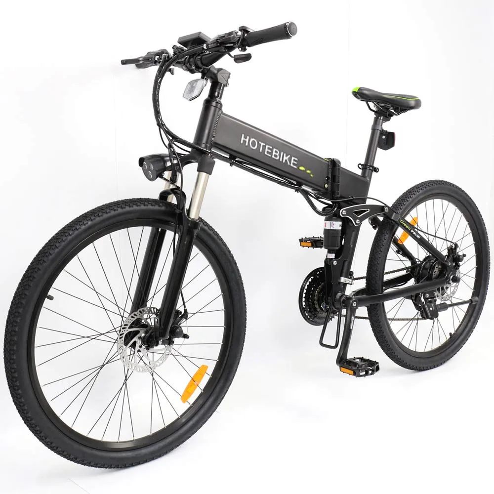 500W Folding Electric Mountain Bike 26' Ebike 22MPH Adult Electric Bicycle with 48V Removable Battery Up to 50 Miles 21 Speed,
