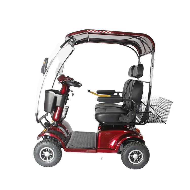 Four-wheeled scooter folding safe operation easy elderly disabled electric bicycle