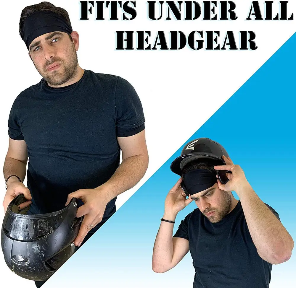 
Black wide sport headband, workout hairband high elastic moisture running fit yoga sweatband custom logo promotion gift 