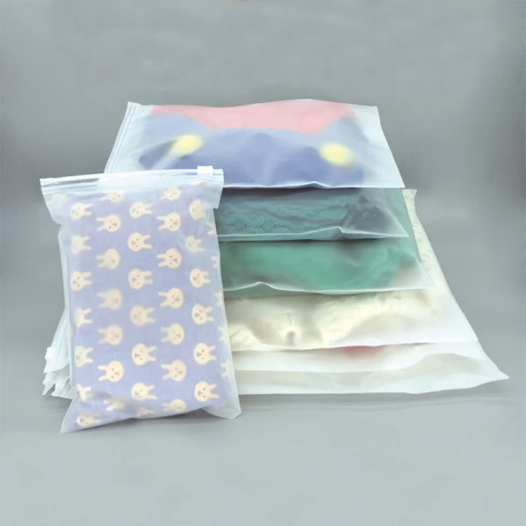 Factory Custom your design Frosted Matte Printing T-shrit Clothing Zipper Packaging Plastic Poly Bags With Logo