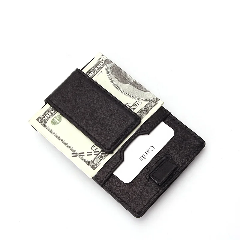 
New Design Coin Purse Money Clip Rfid Blocking Portable Card Wallet 
