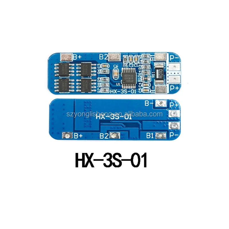 3S 10A 12V 18650 Lithium Battery Charger Board BMS HX-3S-01 Protection Module