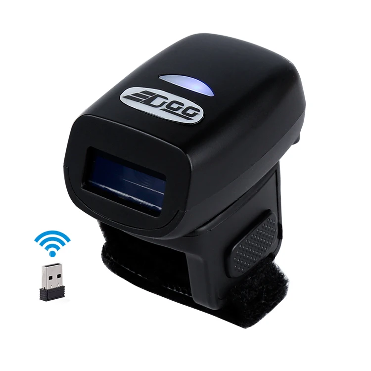 High Quality warehouse mini Portable finger wireless bar code qr code 1d 2d ring barcode scanner