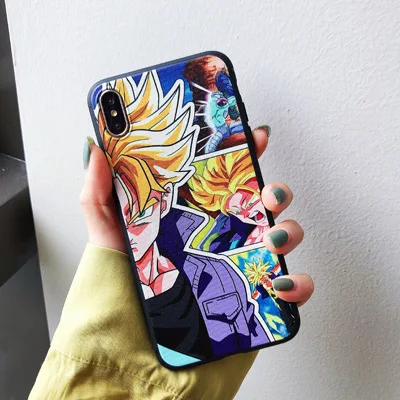 DBZ Goku Phone Covers Anime Super Saiyan Phone Case for iPhone 15 Pro Max 14 13 12 Pro 6 7 8