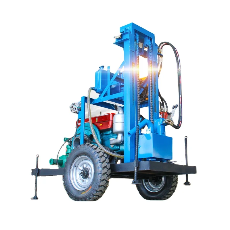 South Africa Hydraulic Borehole Drilling Machines Portable Diesel Water Well Rotary Drilling Machine For Water