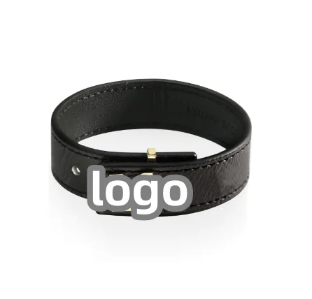 Wholesale Luxury Brand Designer Adjustable Monogram Bracelet Men Leather Letter V Slim Bracelet