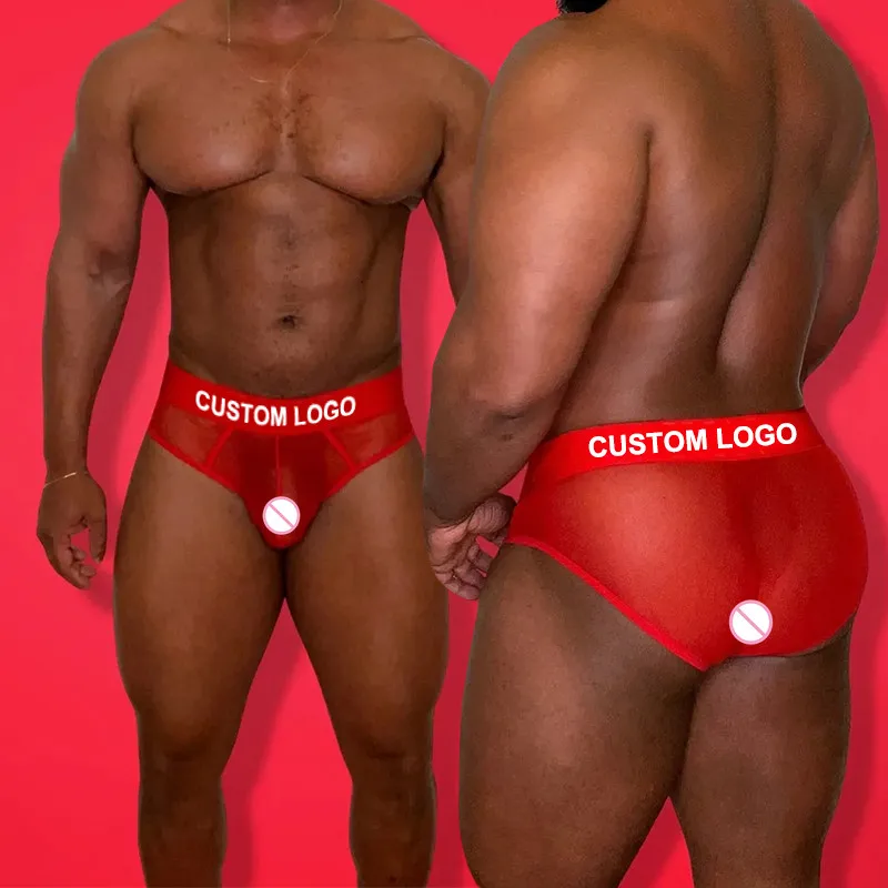 PATON customized logo luxury quality Zero defect hot sell comfortable men underwear boxer briefs seethrough mesh transparent