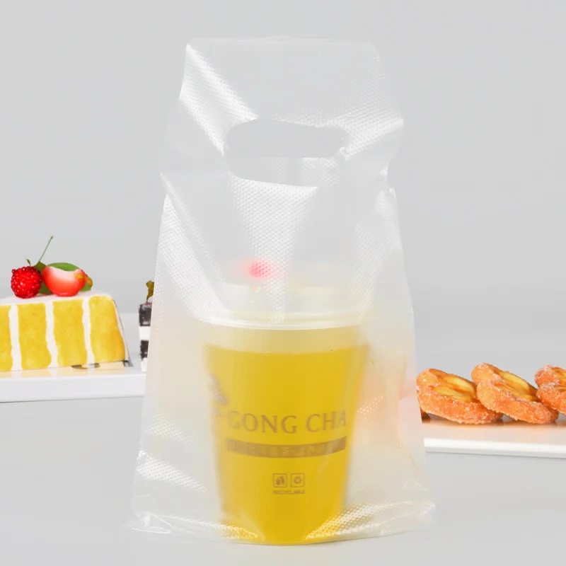 Disposable takeout drink packaging plastic bags milk tea takeaway plastic bags