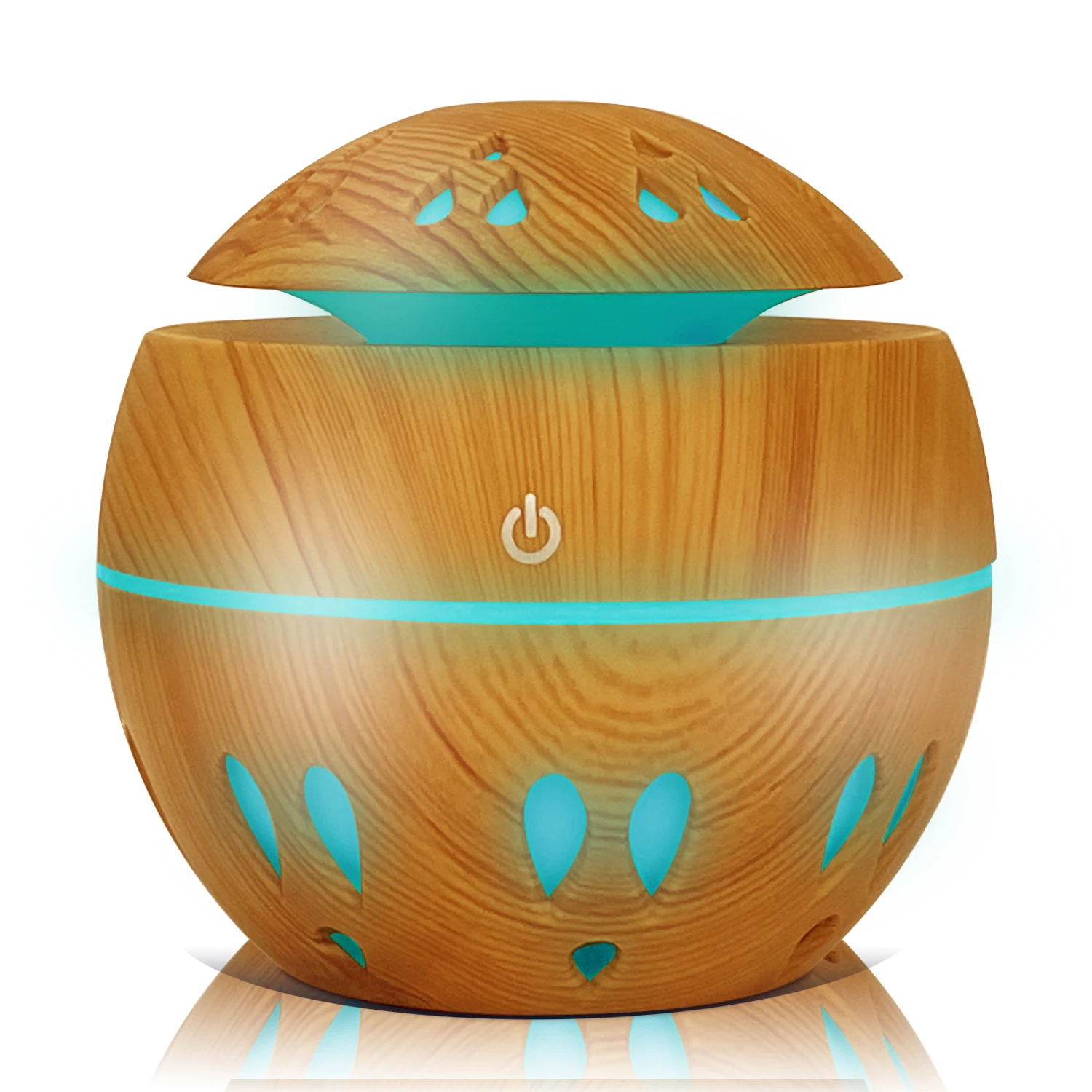 Mini Humidifier Essential Oil Diffuser Factory Ultrasonic Aroma Diffuser 300ml Wood Grain Humidifier USB LED Light