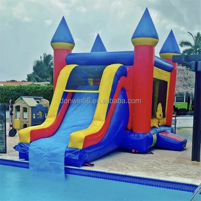 High Quality Commercial Grade Jumping Bouncer Castle Combo Inflatable Bounce House With Slide For Party