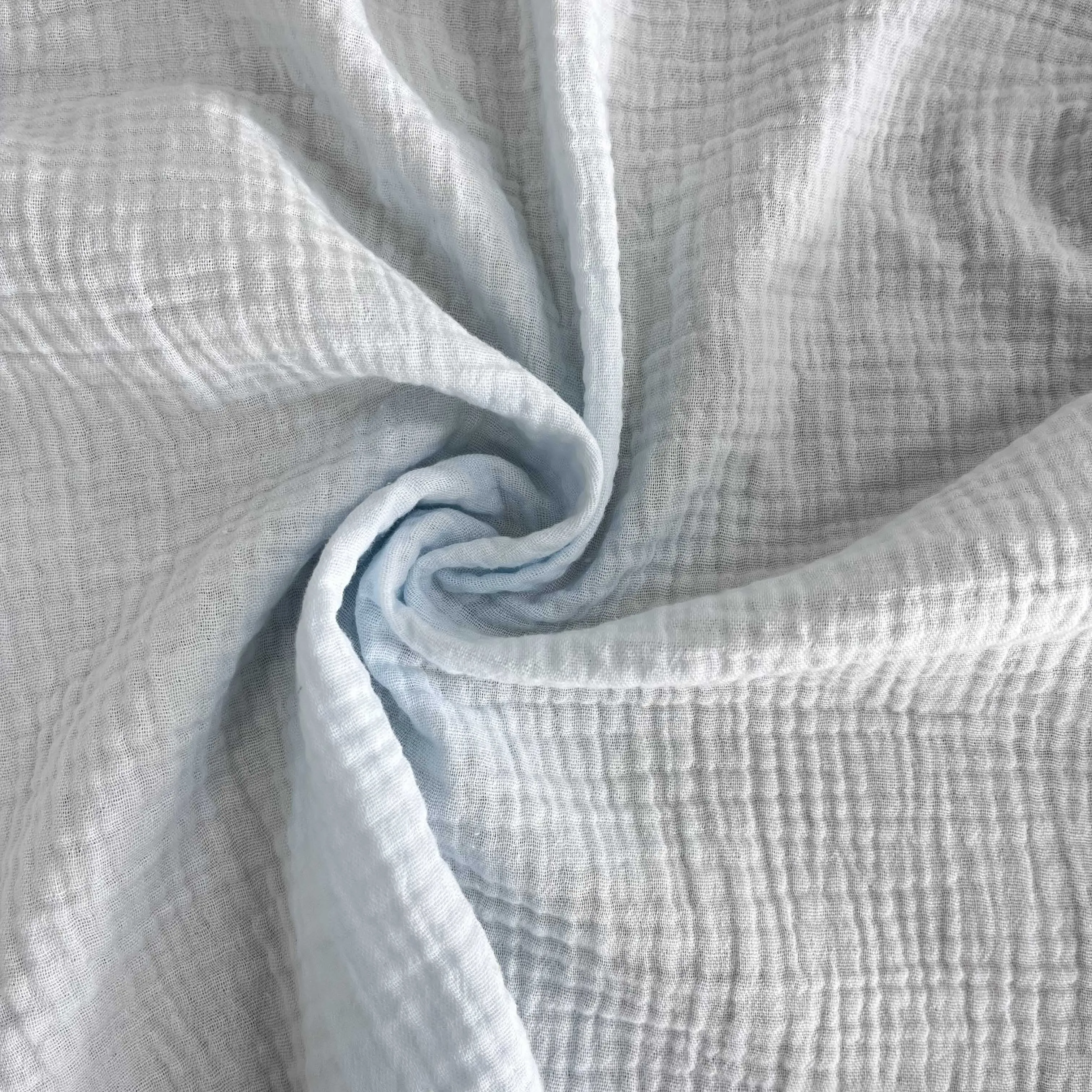 China manufacturer eco-friendly textile  40S 100% cotton double layer gauze muslin fabric soft breathable for garment