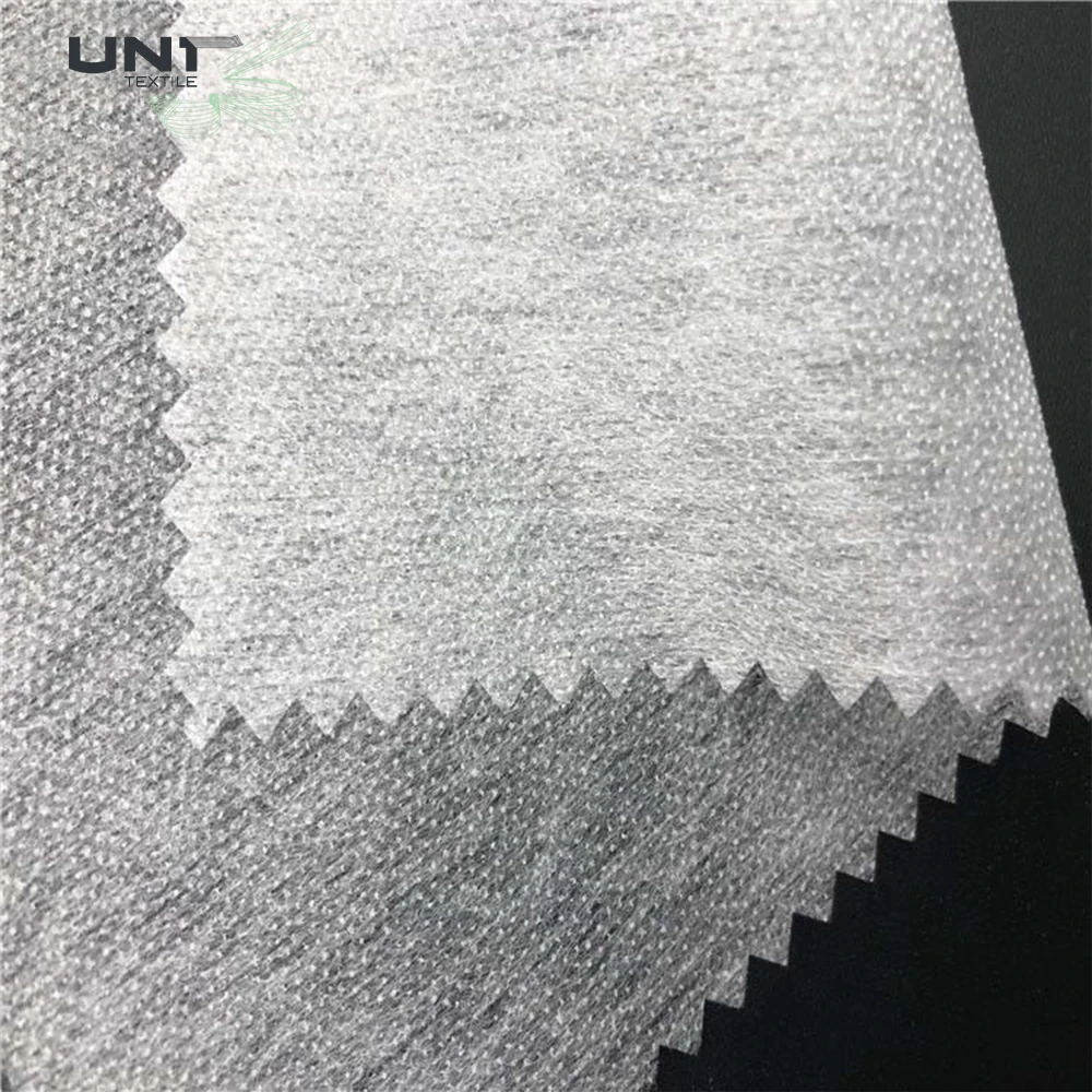 Nonwoven Interlining Fabric Fusible Interfacing Optical White Bump Interlining Adhesive 20% Polyester / 80% Nylon
