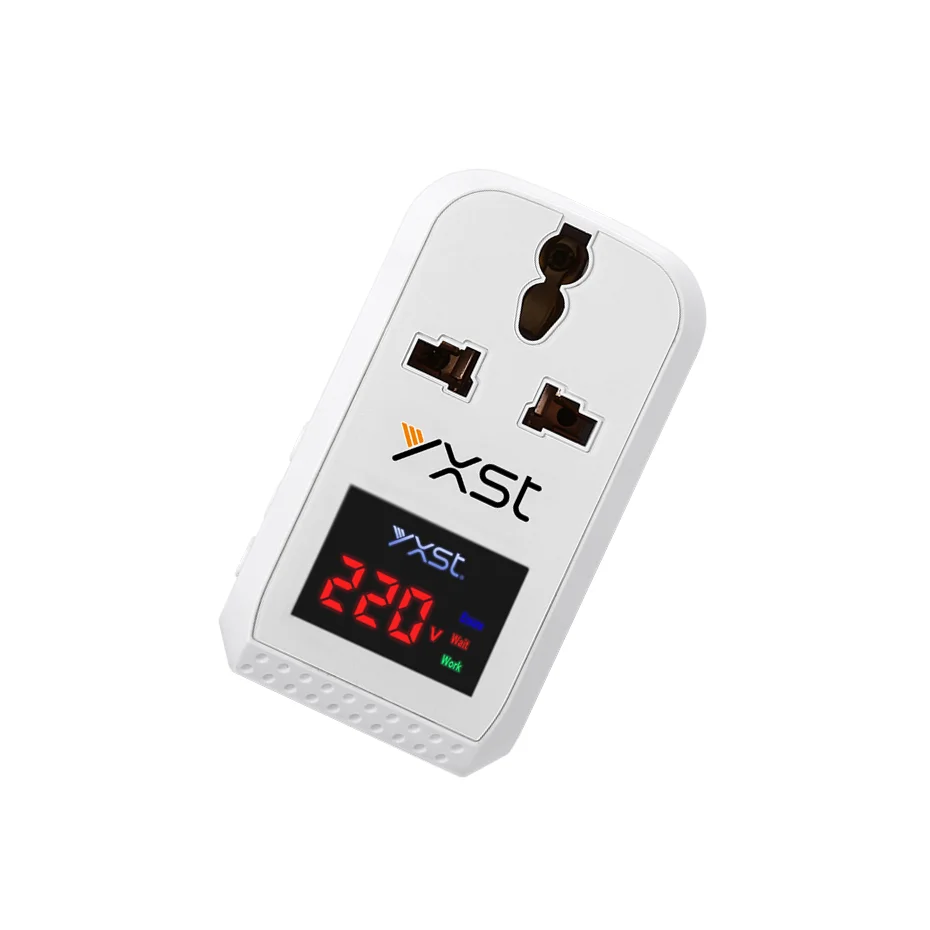 digital display electric voltage protector 220v socket for home appliances tv freeze fridge voltage protection