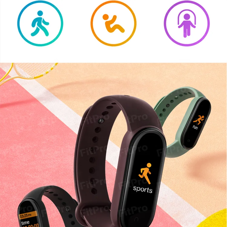  Трекер активности браслет Mi Band 5 BT5.0 AMOLED экран 5ATM водонепроницаемый фитнес-трекер сердечного
