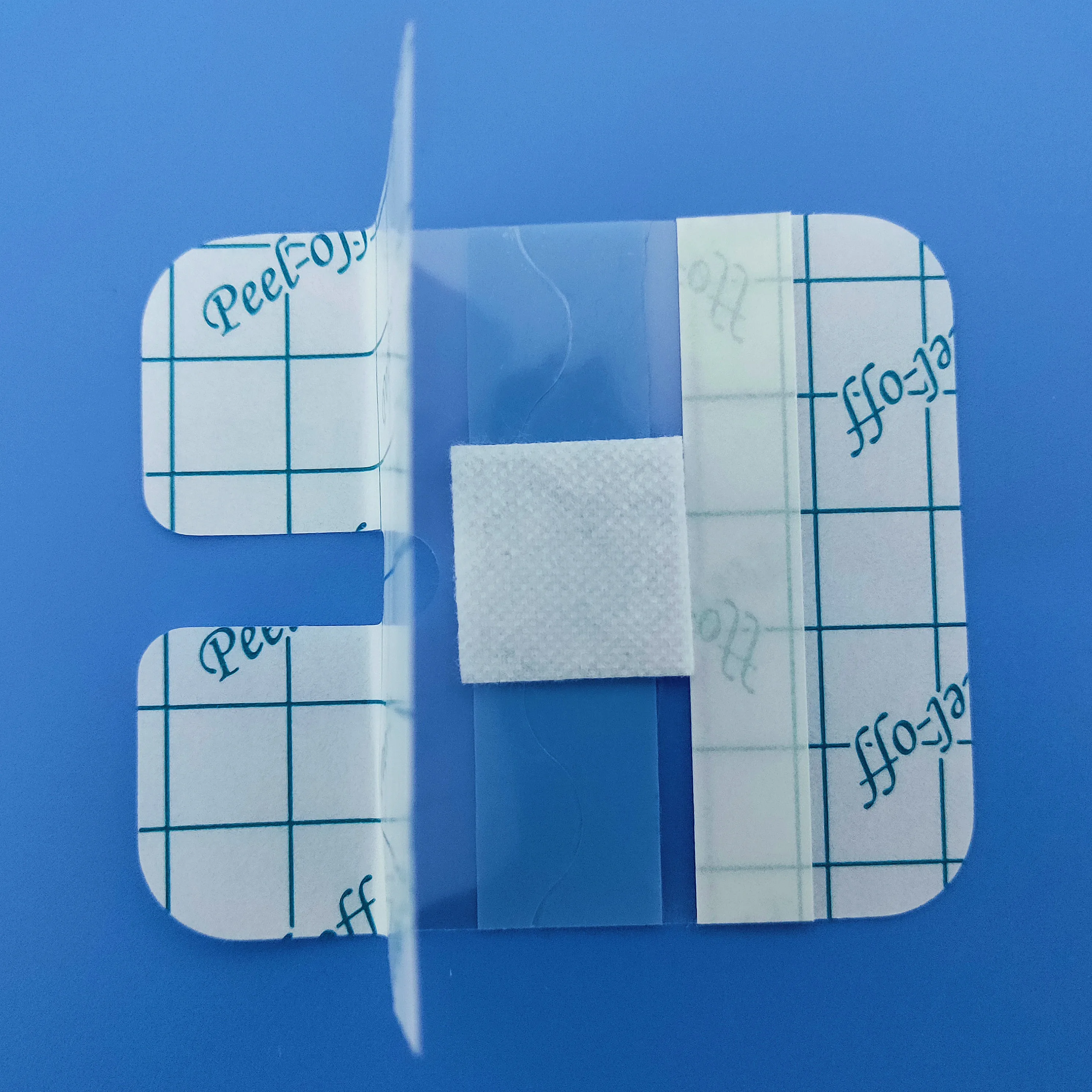 Hot sell U shape IV cannula fixation dressing /transparent island dressing